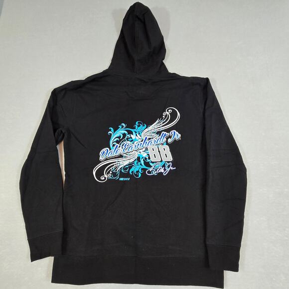 NASCAR Dale Jr Long Sleeve Hooded Decal Zipper Sweatshirt w/Pockets Women's XL - Picture 3 of 11